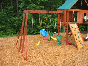 Get the kids off of the play ground (temporarily) and get them into the garden!